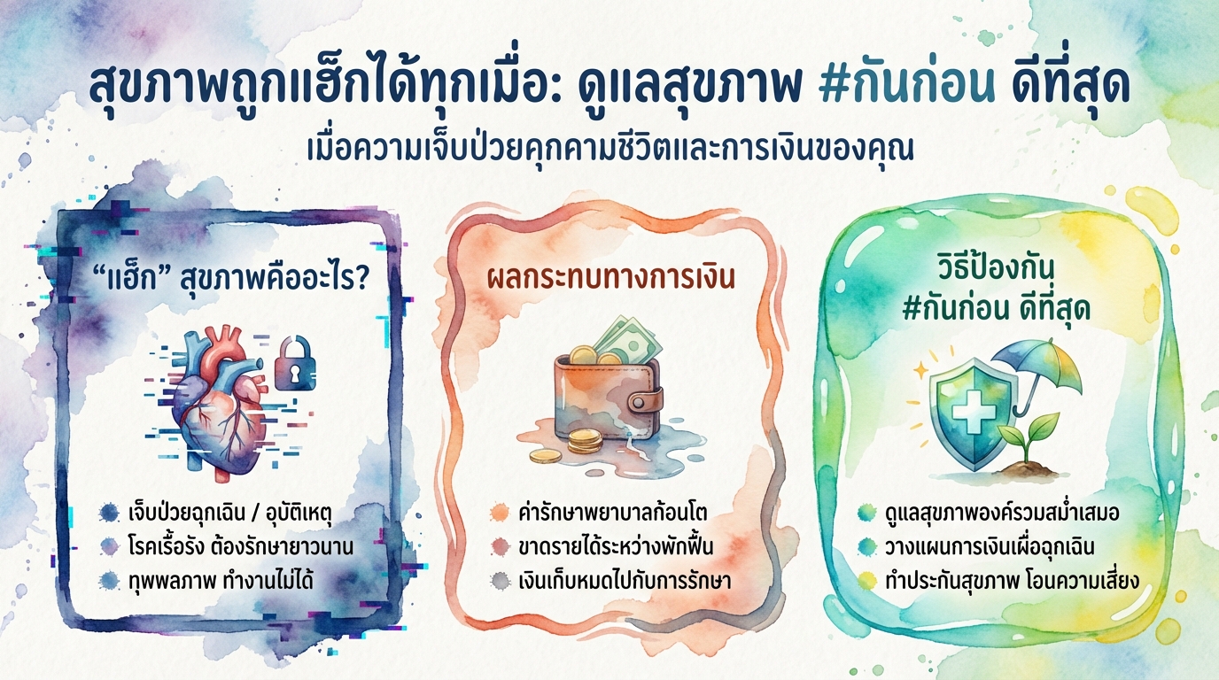 สุขภาพถูกแฮ็กได้ทุกเมื่อ: ดูแลสุขภาพ #กันก่อน ดีที่สุด