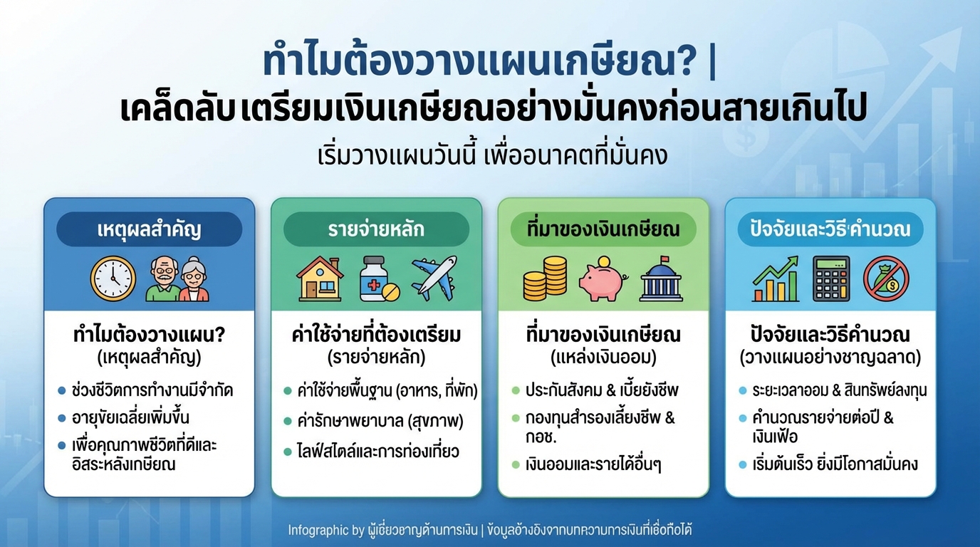 ทำไมต้องวางแผนเกษียณ? เตรียมเงินเกษียณให้มั่นคงก่อนสาย