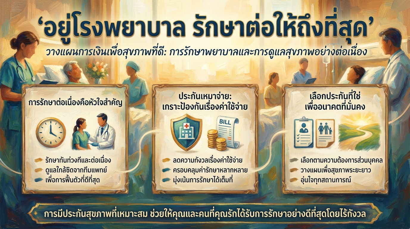 อยู่โรงพยาบาล รักษาต่อให้ถึงที่สุด: วางแผนการเงินเพื่อสุขภาพที่ดี
