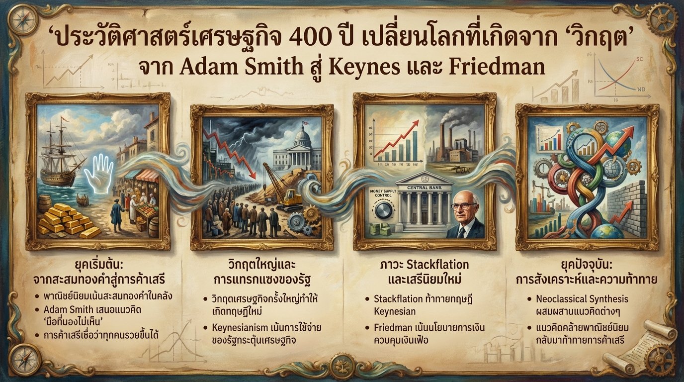 ประวัติศาสตร์เศรษฐกิจ 400 ปี: จากวิกฤตสู่การเปลี่ยนแปลงโลก