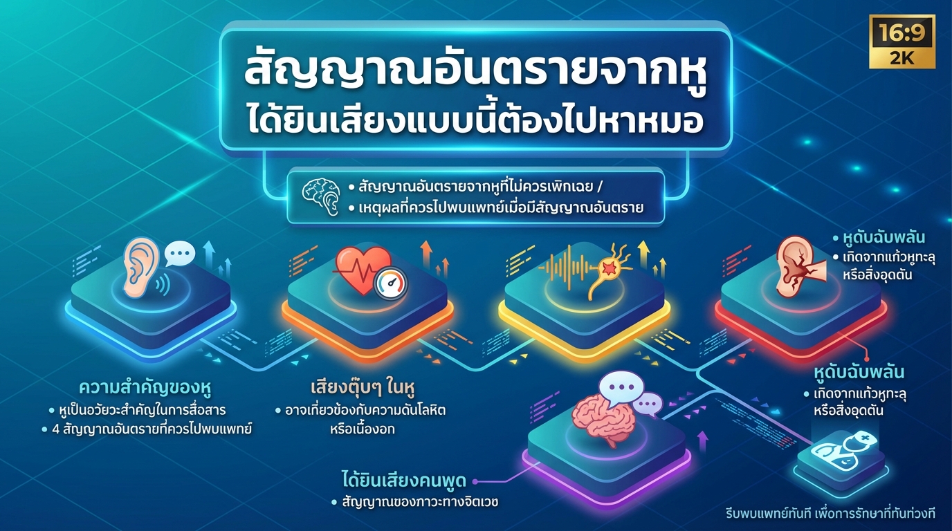 สัญญาณอันตรายจากหู: ได้ยินเสียงแบบนี้ ต้องรีบไปหาหมอ!