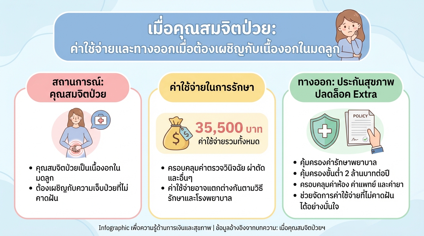 เมื่อคุณสมจิตป่วย: ค่าใช้จ่ายและทางออกเมื่อต้องเผชิญเนื้องอกในมดลูก