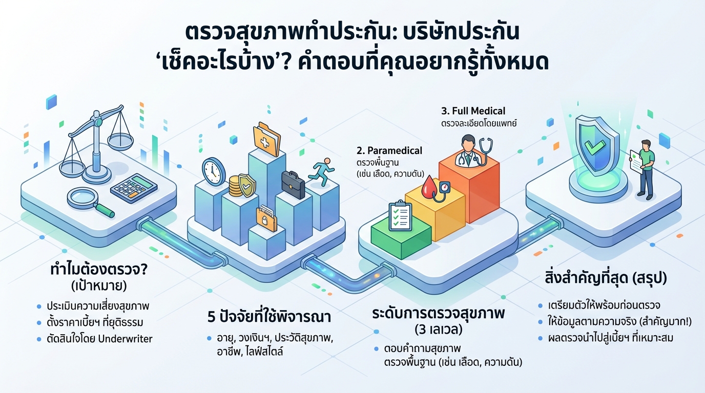 ตรวจสุขภาพทำประกัน: บริษัทประกันเช็คอะไรบ้าง? รู้ครบจบในบทความเดียว
