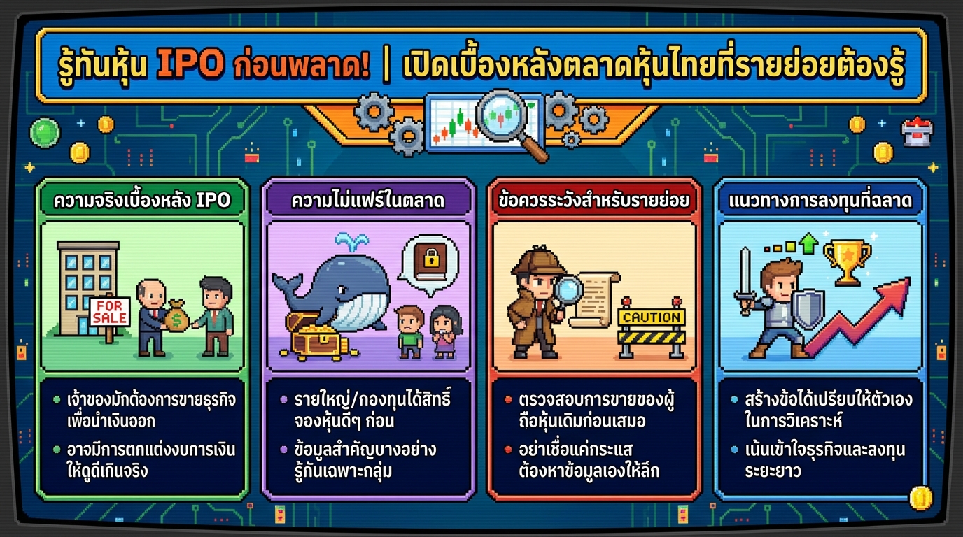 รู้ทันหุ้น IPO ก่อนพลาด! เปิดเบื้องหลังตลาดหุ้นไทยที่รายย่อยต้องรู้