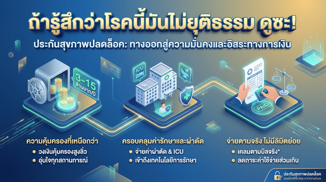 ถ้ารู้สึกว่าโรคนี้มันไม่ยุติธรรม ดูซะ! ประกันสุขภาพปลดล็อค