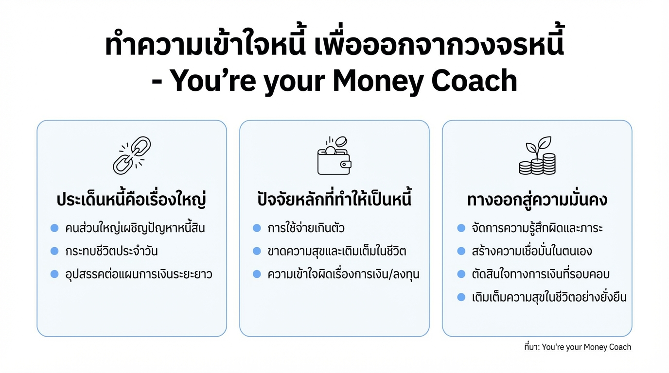 ทำความเข้าใจหนี้: วิธีออกจากวงจรหนี้อย่างยั่งยืน | You’re your Money Coach