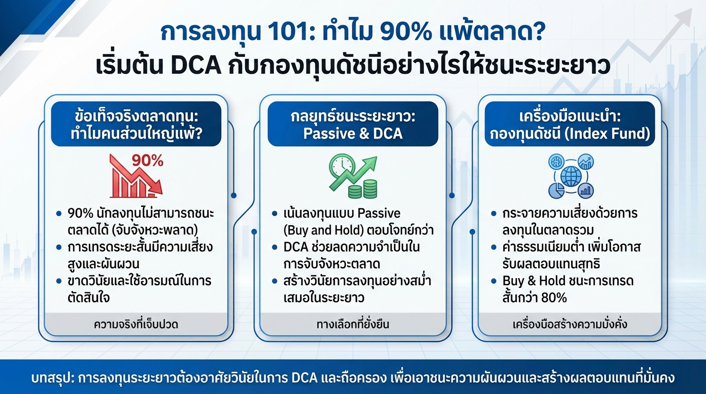 การลงทุน 101: DCA ชนะตลาด! เริ่มต้นง่ายๆ กับกองทุนดัชนี