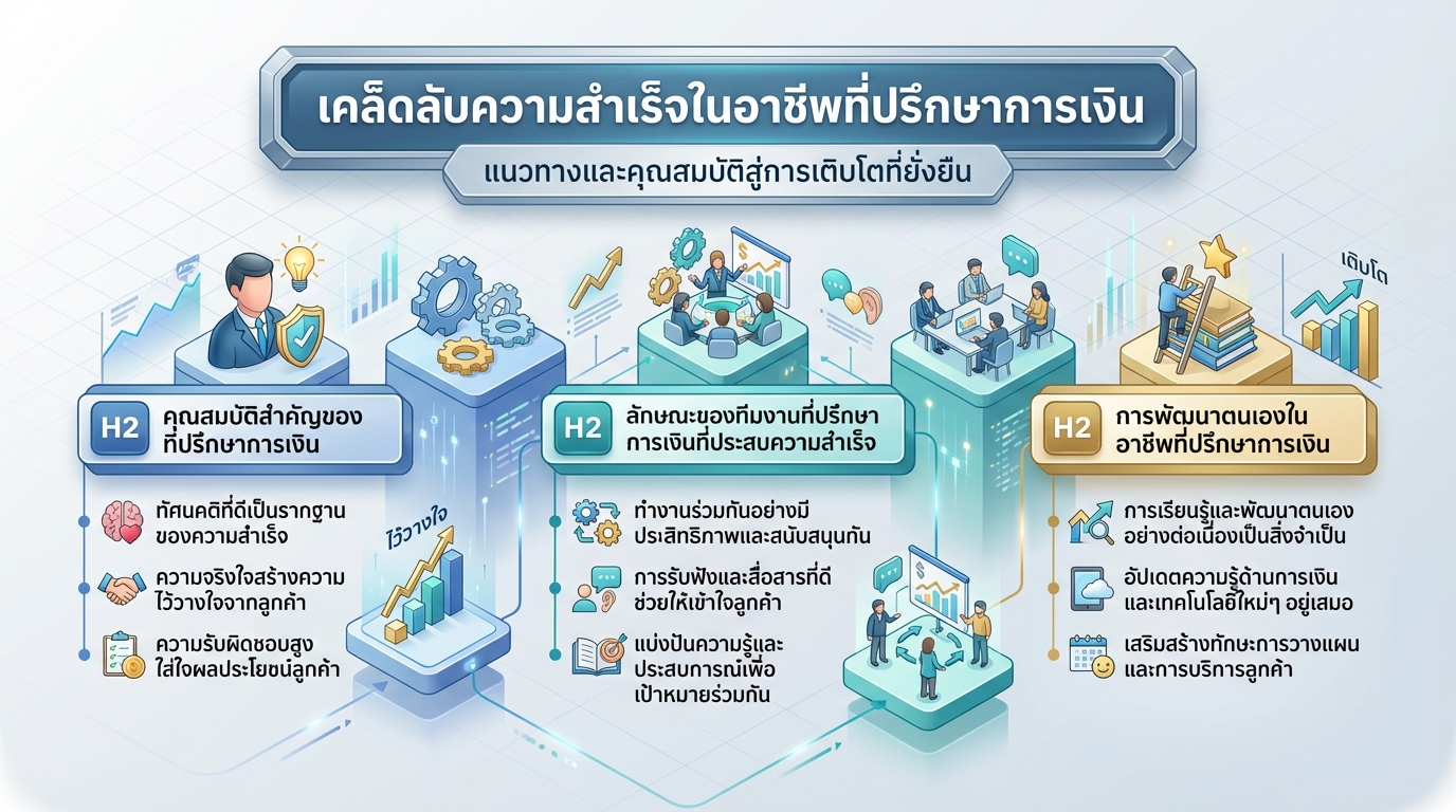 เคล็ดลับความสำเร็จในอาชีพที่ปรึกษาการเงิน: คุณสมบัติและแนวทาง
