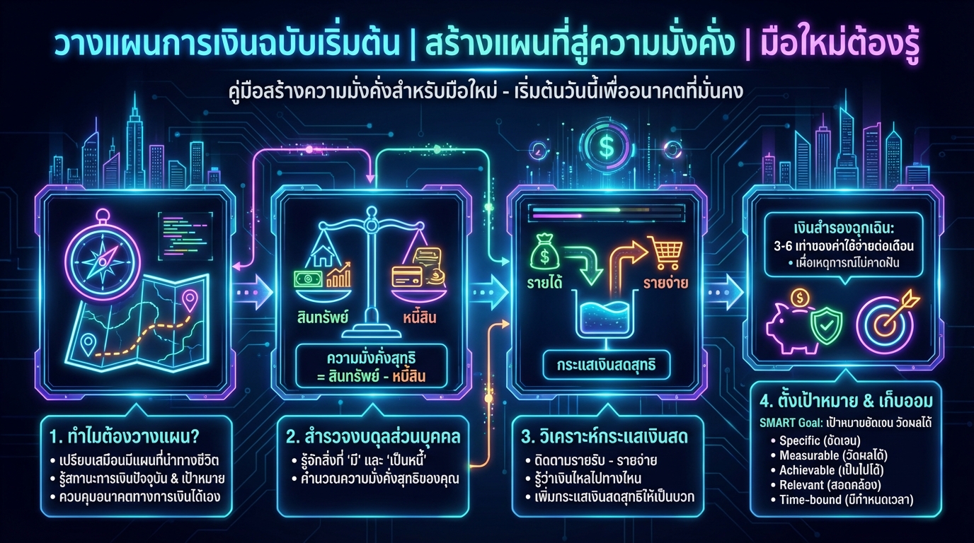 วางแผนการเงินฉบับเริ่มต้น: คู่มือสร้างความมั่งคั่งสำหรับมือใหม่