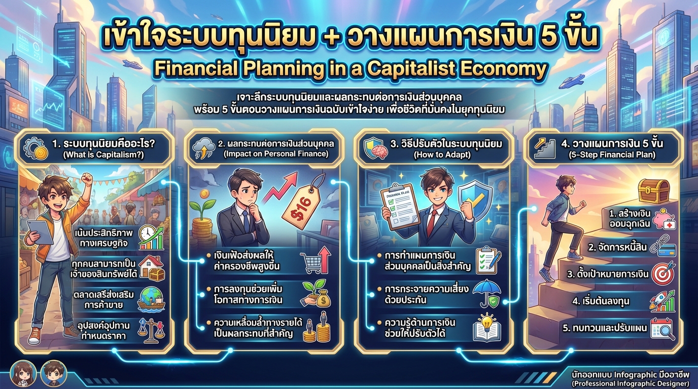 เข้าใจระบบทุนนิยม + วางแผนการเงิน 5 ขั้น | Financial Planning