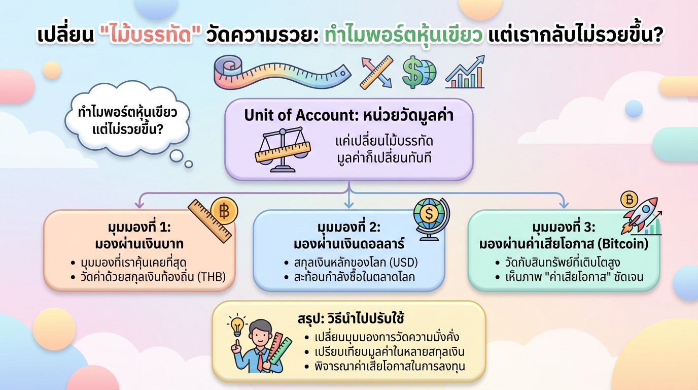 เปลี่ยน “ไม้บรรทัด” วัดความรวย: ทำไมพอร์ตหุ้นเขียว แต่ไม่รวยขึ้น?