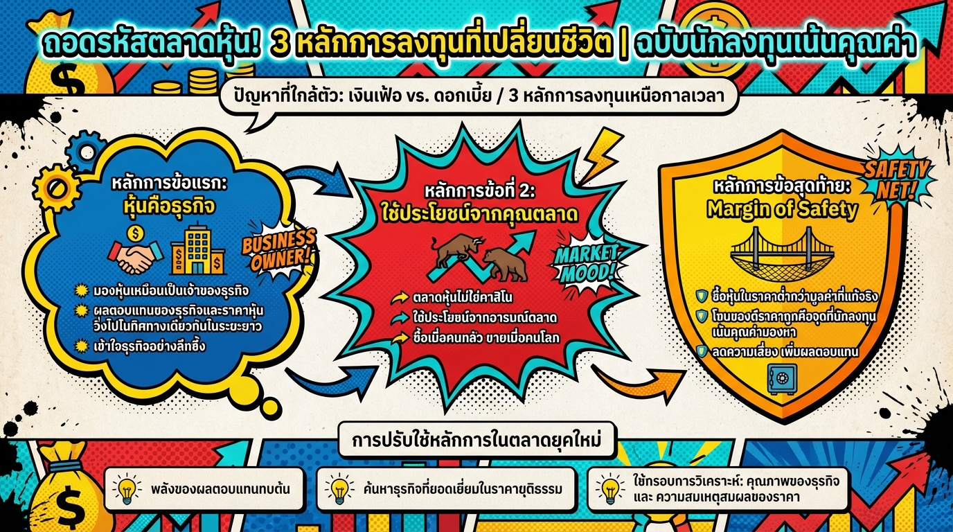 ถอดรหัสตลาดหุ้น! 3 หลักการลงทุนเปลี่ยนชีวิต | นักลงทุนเน้นคุณค่า