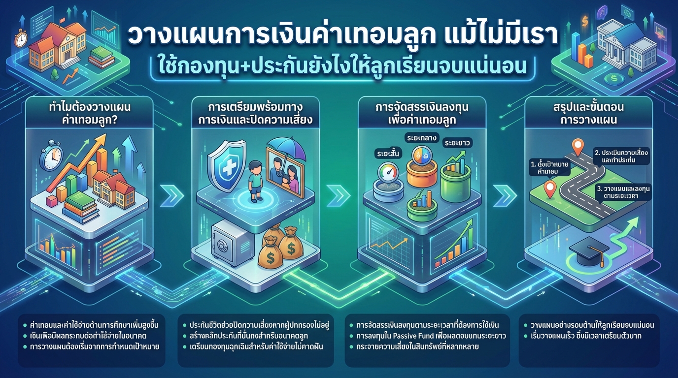 วางแผนค่าเทอมลูก แม้ไม่มีเรา: กองทุน+ประกัน เพื่ออนาคตการศึกษา
