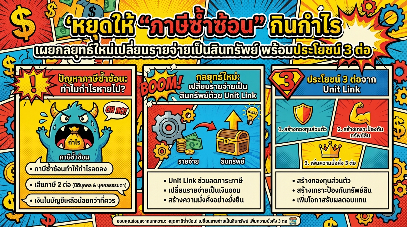 หยุดภาษีซ้ำซ้อน! เปลี่ยนรายจ่ายเป็นสินทรัพย์ เพิ่มความมั่งคั่ง 3 ต่อ