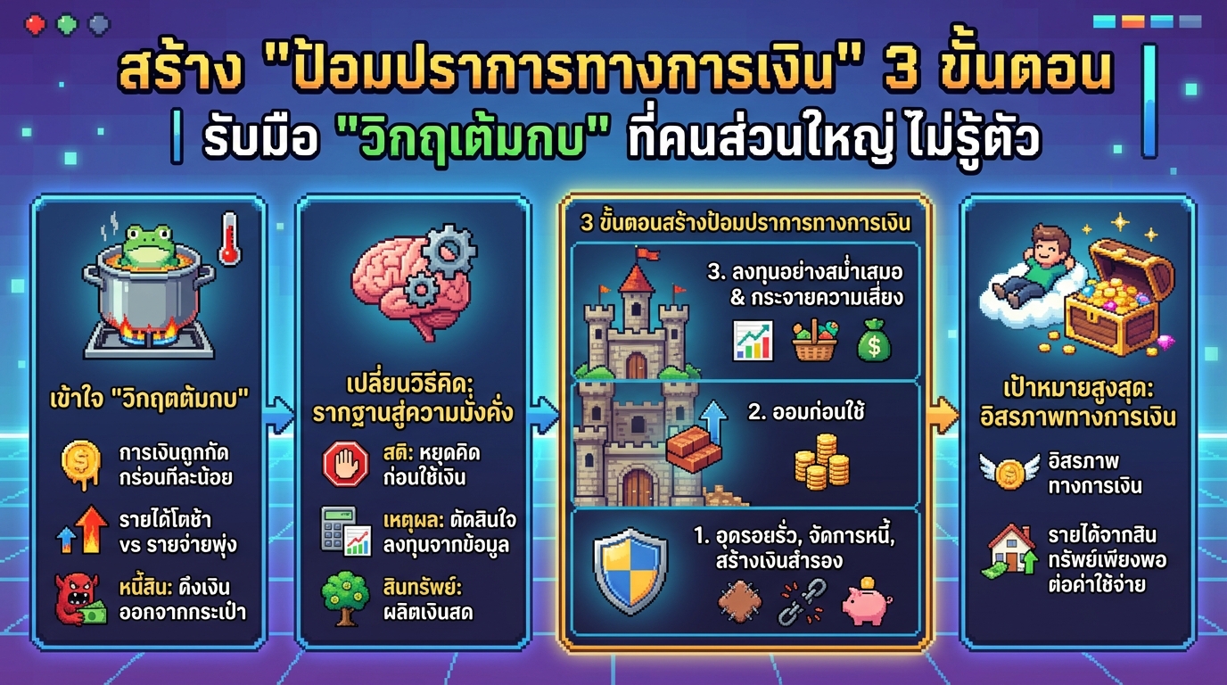 สร้าง “ป้อมปราการทางการเงิน” 3 ขั้นตอน | รับมือ “วิกฤตต้มกบ”