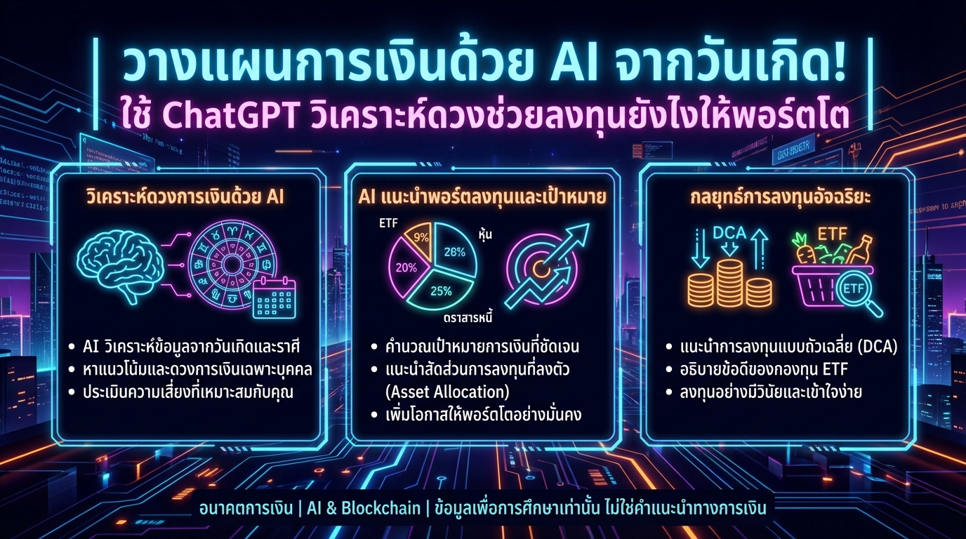 วางแผนการเงินด้วย AI จากวันเกิด! วิเคราะห์ดวงช่วยลงทุนให้พอร์ตโต