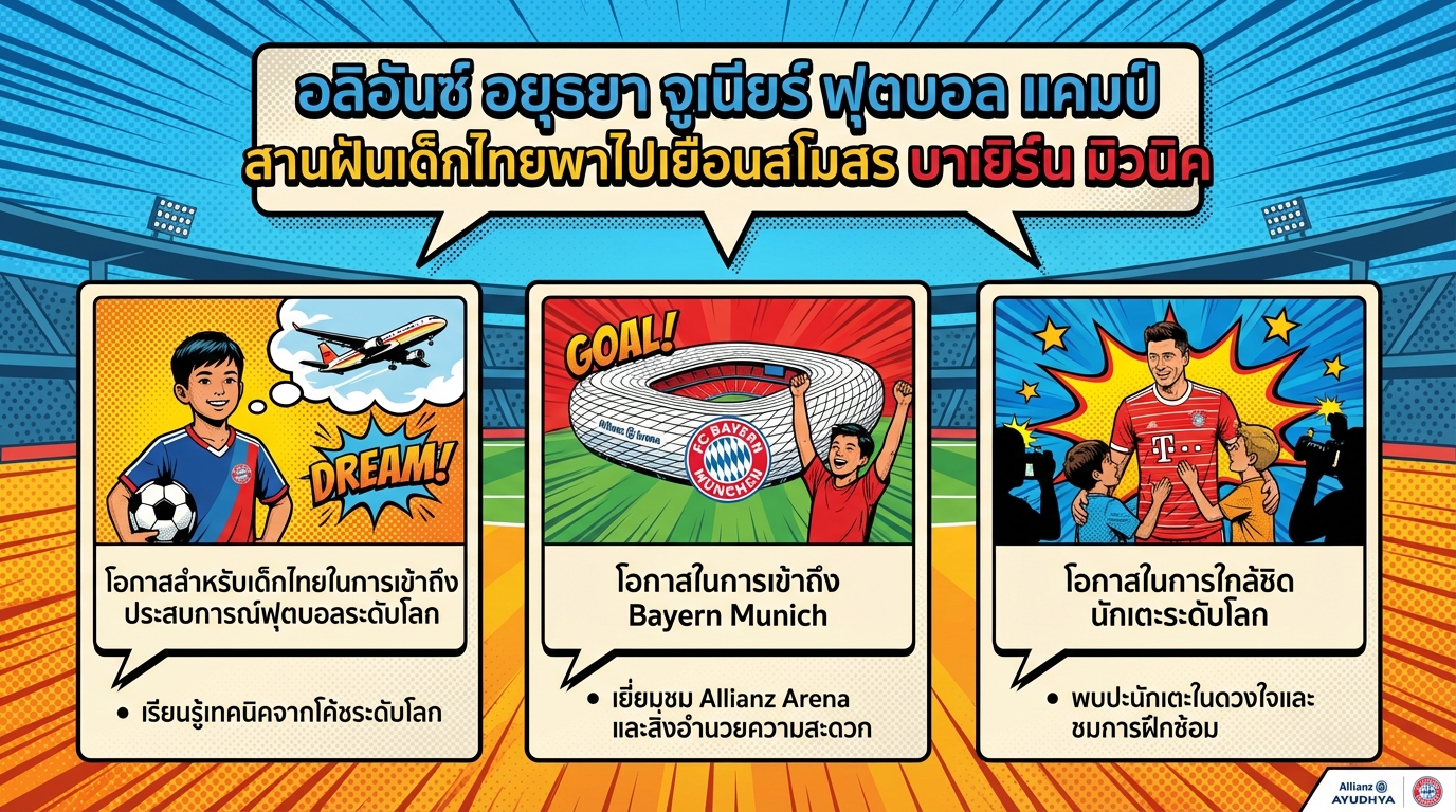 อลิอันซ์ อยุธยา จูเนียร์ ฟุตบอล แคมป์: สานฝันเด็กไทยสู่บาเยิร์น มิวนิค