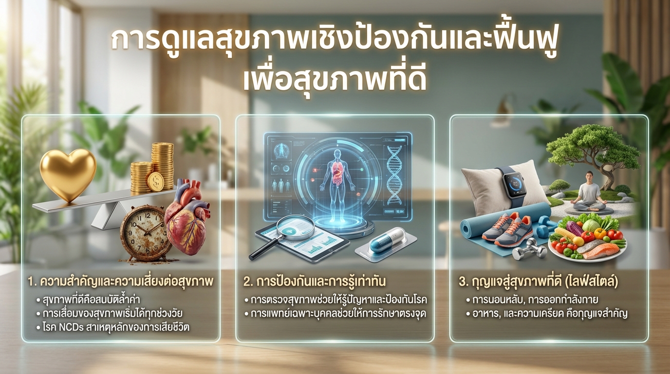 การดูแลสุขภาพเชิงป้องกันและฟื้นฟู เพื่อสุขภาพที่ดี | การงง การเงิน