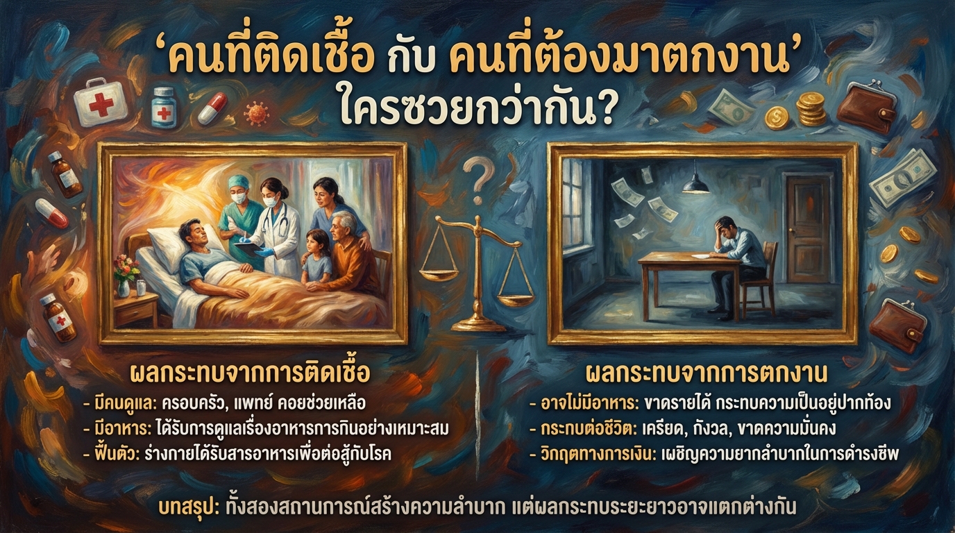 คนติดเชื้อ vs คนตกงาน: ใครต้องเผชิญวิกฤตมากกว่ากัน?