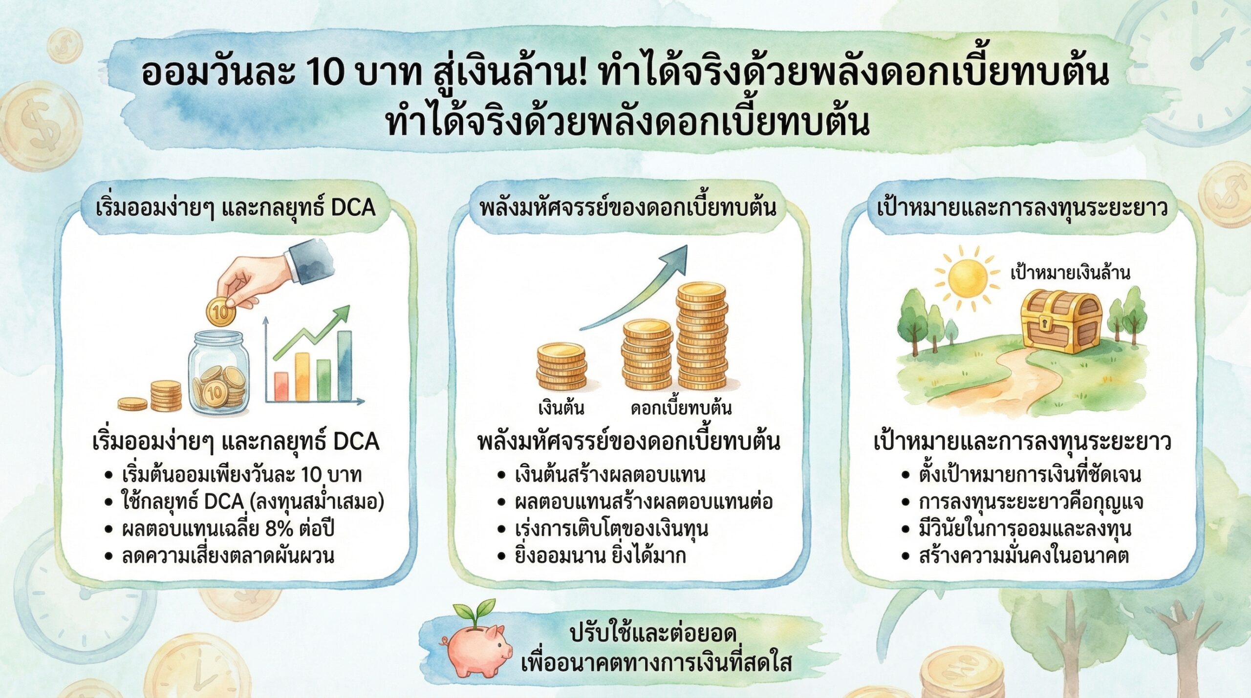 ออมวันละ 10 บาท สู่เงินล้าน! ทำได้จริงด้วยพลังดอกเบี้ยทบต้น