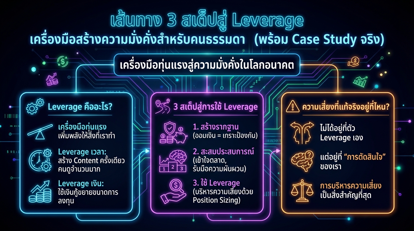 เส้นทาง 3 สเต็ปสู่ Leverage: สร้างความมั่งคั่งสำหรับคนธรรมดา