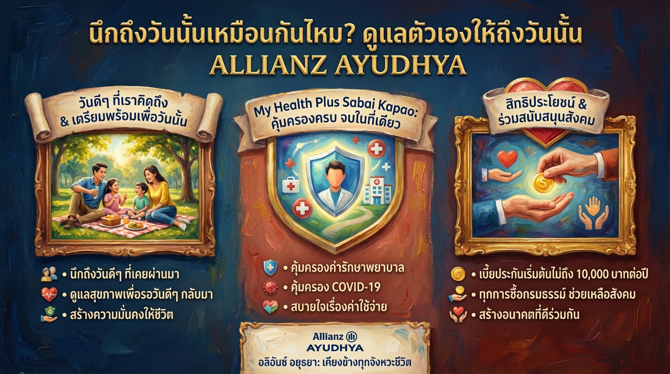 นึกถึงวันนั้นเหมือนกันไหม? ดูแลตัวเองให้ถึงวันนั้น ALLIANZ AYUDHYA