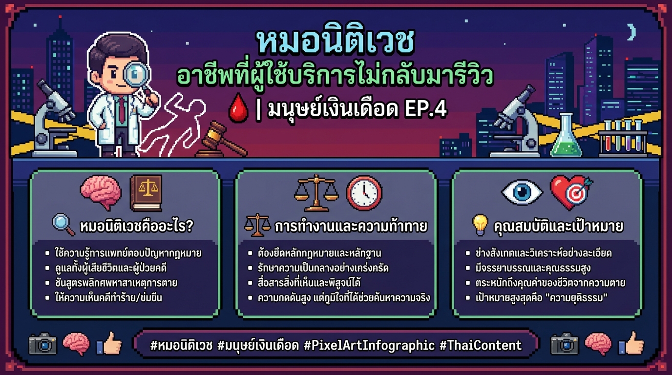หมอนิติเวช: อาชีพที่ไขปริศนาความตาย | มนุษย์เงินเดือด EP.4