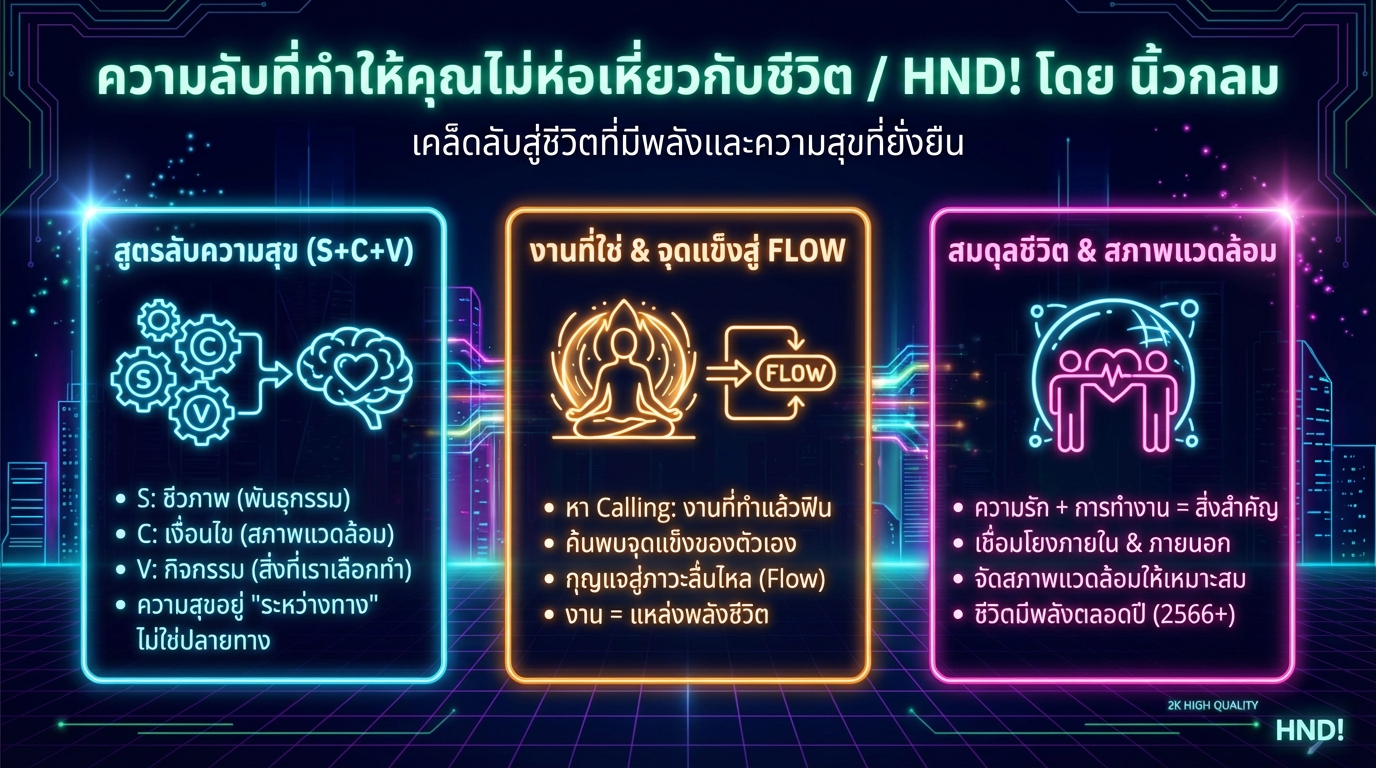 ความลับที่ทำให้คุณไม่ห่อเหี่ยวกับชีวิต / HND! โดย นิ้วกลม