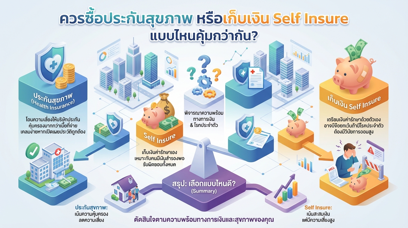 ประกันสุขภาพ vs Self Insure: เลือกแบบไหนคุ้มค่ากว่า?