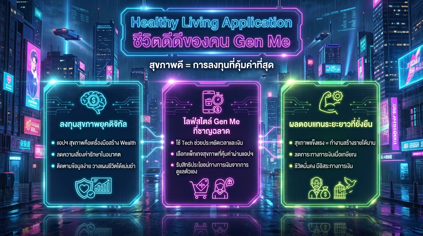 Healthy Living Application ชีวิตดี๊ดี Gen Me: สุขภาพดี เงินก็ดี