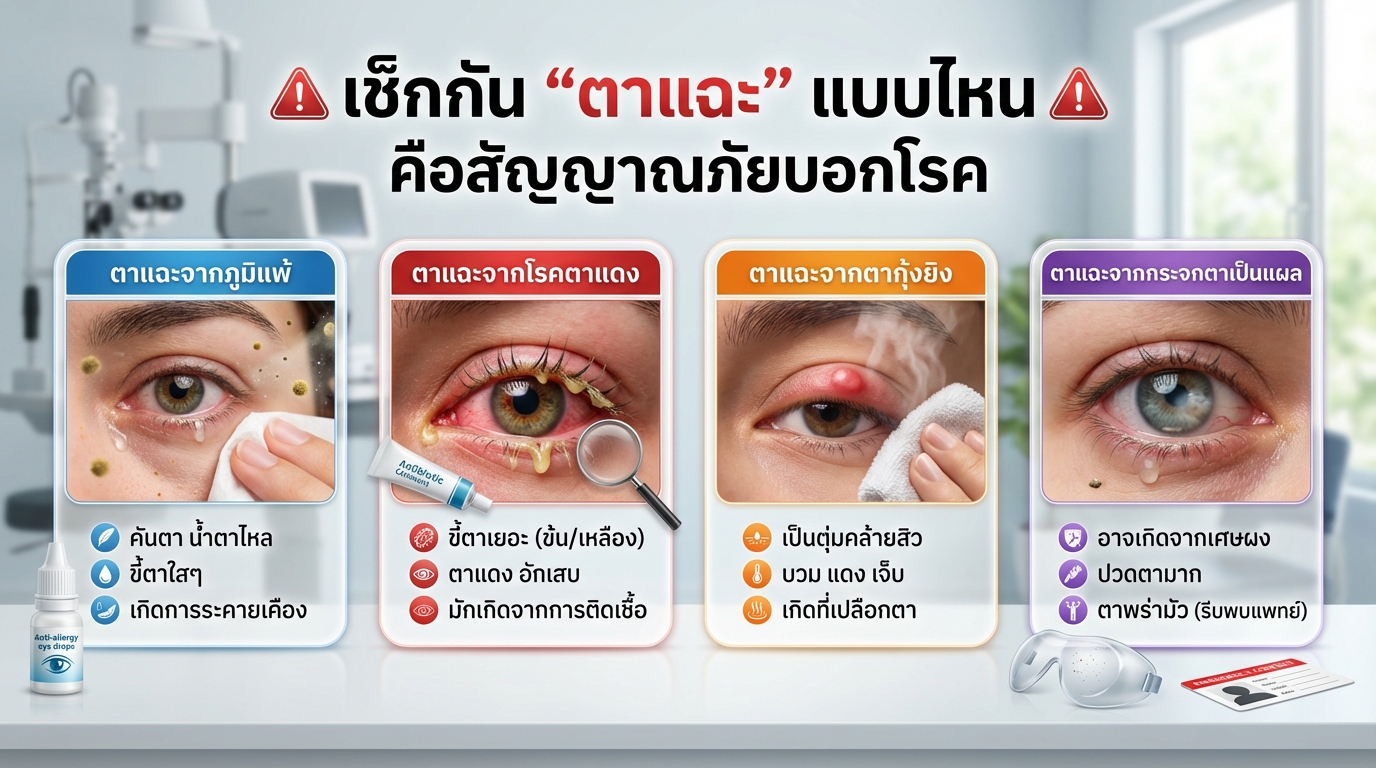เช็ก “ตาแฉะ” สัญญาณเตือนโรค: รู้ทันก่อนสาย