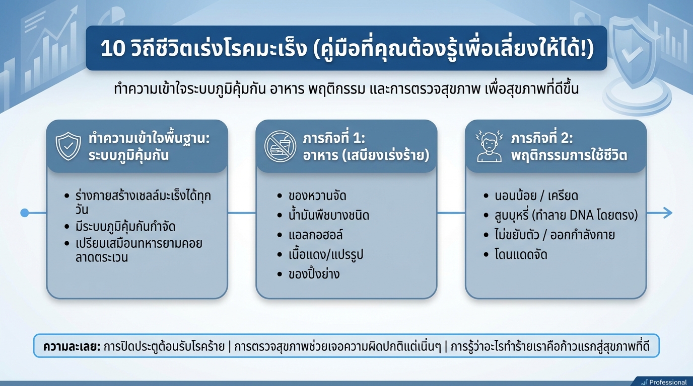 10 วิถีชีวิตเร่งโรคมะเร็ง: คู่มือที่คุณต้องรู้เพื่อเลี่ยง!