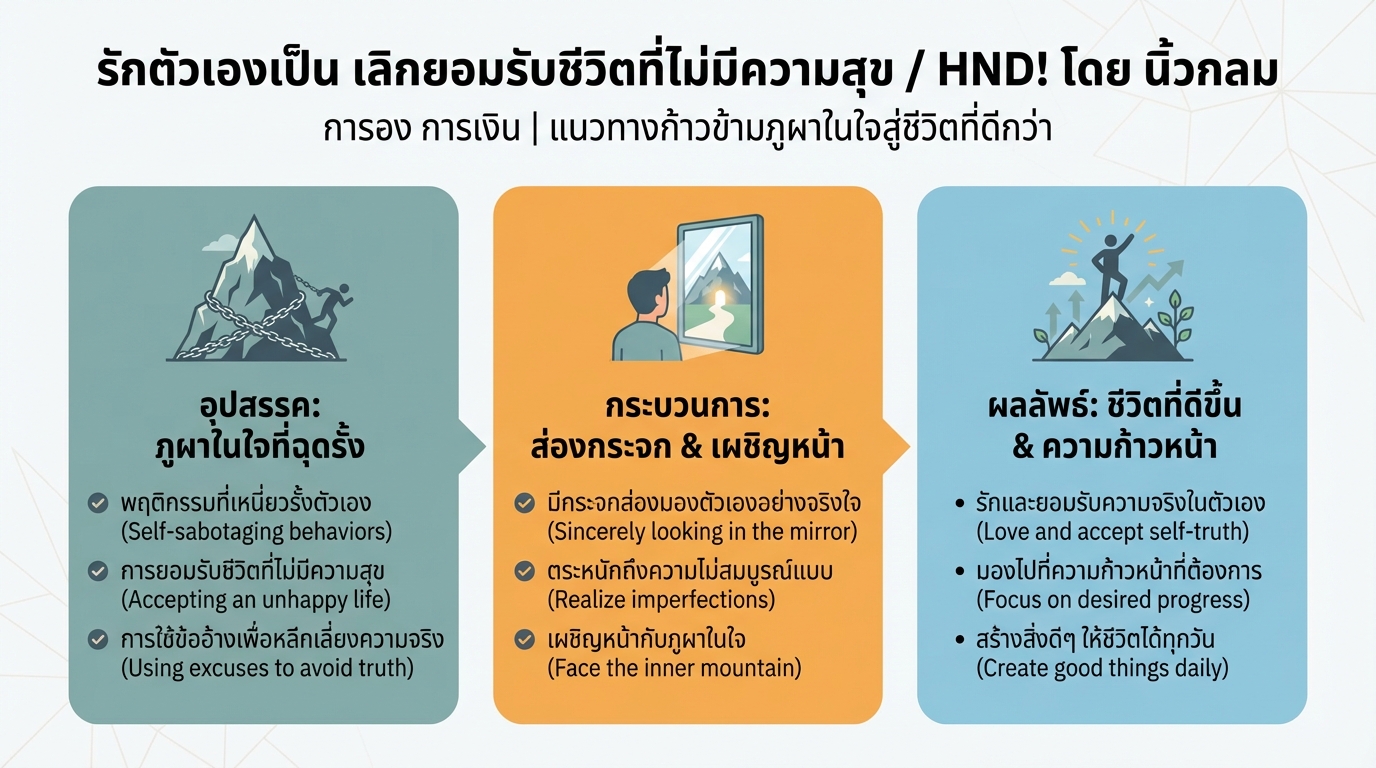 รักตัวเองเป็น เลิกยอมรับชีวิตที่ไม่มีความสุข / HND! โดย นิ้วกลม | การงง การเงิน