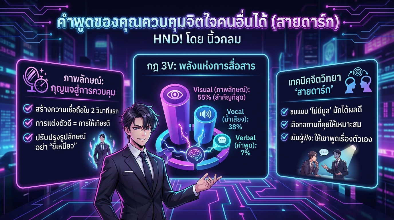 คำพูดควบคุมจิตใจคนอื่นได้ (สายดาร์ก) ฉบับนิ้วกลม: HND!