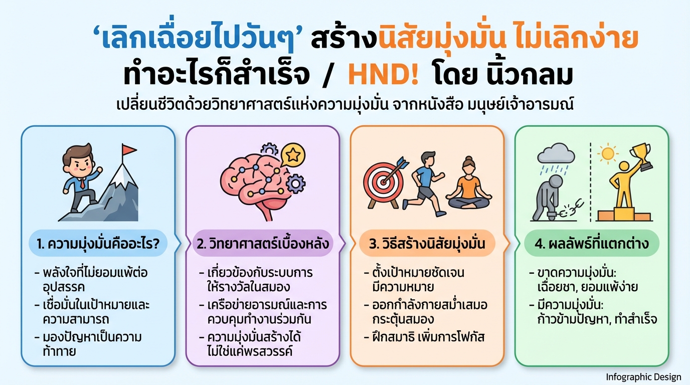 เลิกเฉื่อย! สร้างนิสัยมุ่งมั่น ทำอะไรก็สำเร็จ / HND! โดย นิ้วกลม