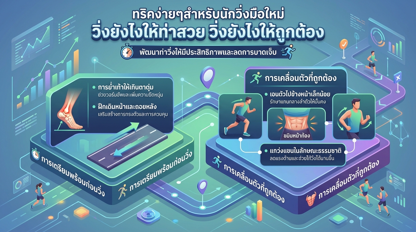 ทริคง่ายๆสำหรับนักวิ่งมือใหม่ วิ่งยังไงให้ท่าสวย วิ่งยังไงให้ถูกต้อง