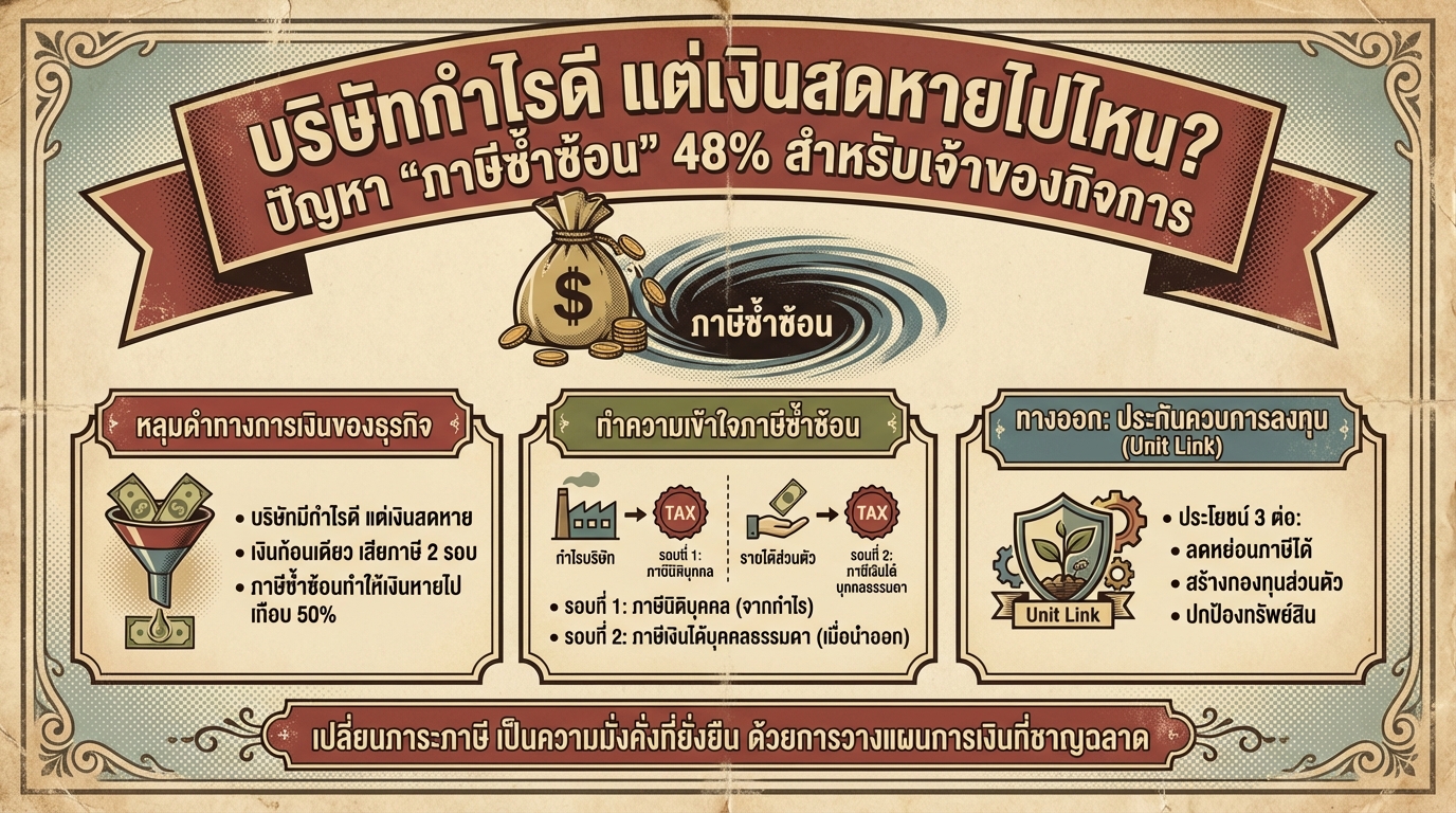 บริษัทกำไรดี แต่เงินสดหายไปไหน? แก้ปัญหาภาษีซ้ำซ้อน 48%