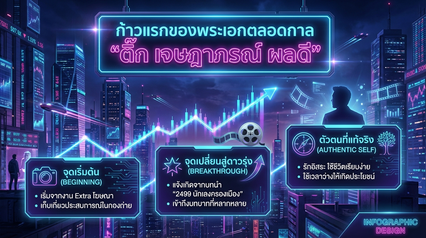 ก้าวแรกของพระเอกตลอดกาล “ติ๊ก เจษฎาภรณ์ ผลดี” กับเส้นทางที่ไม่สิ้นสุด