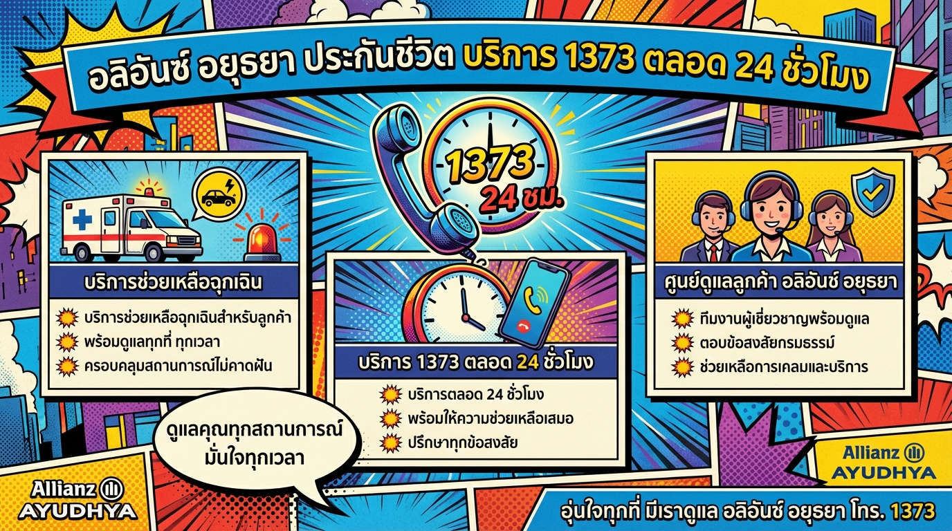 อลิอันซ์ อยุธยา ประกันชีวิต โทร 1373 บริการ 24 ชม.