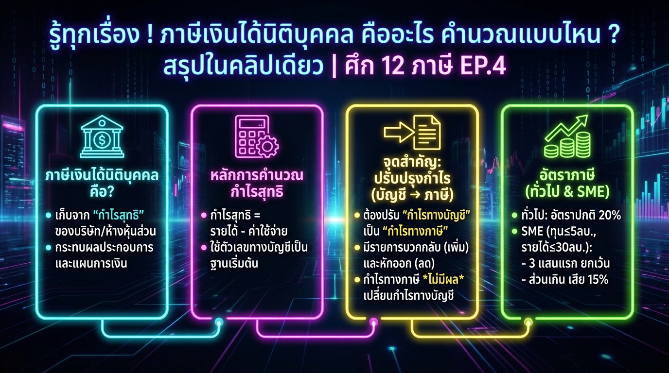 ภาษีเงินได้นิติบุคคล: คู่มือฉบับสมบูรณ์ คำนวณง่าย เข้าใจได้ใน 10 นาที