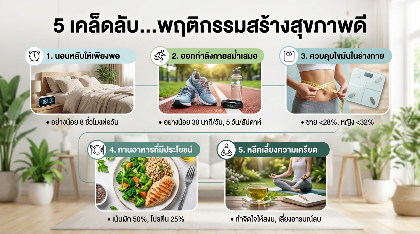 5 เคล็ดลับสร้างสุขภาพดี กับหมอแอมป์: สุขภาพดีเริ่มต้นได้ง่ายๆ