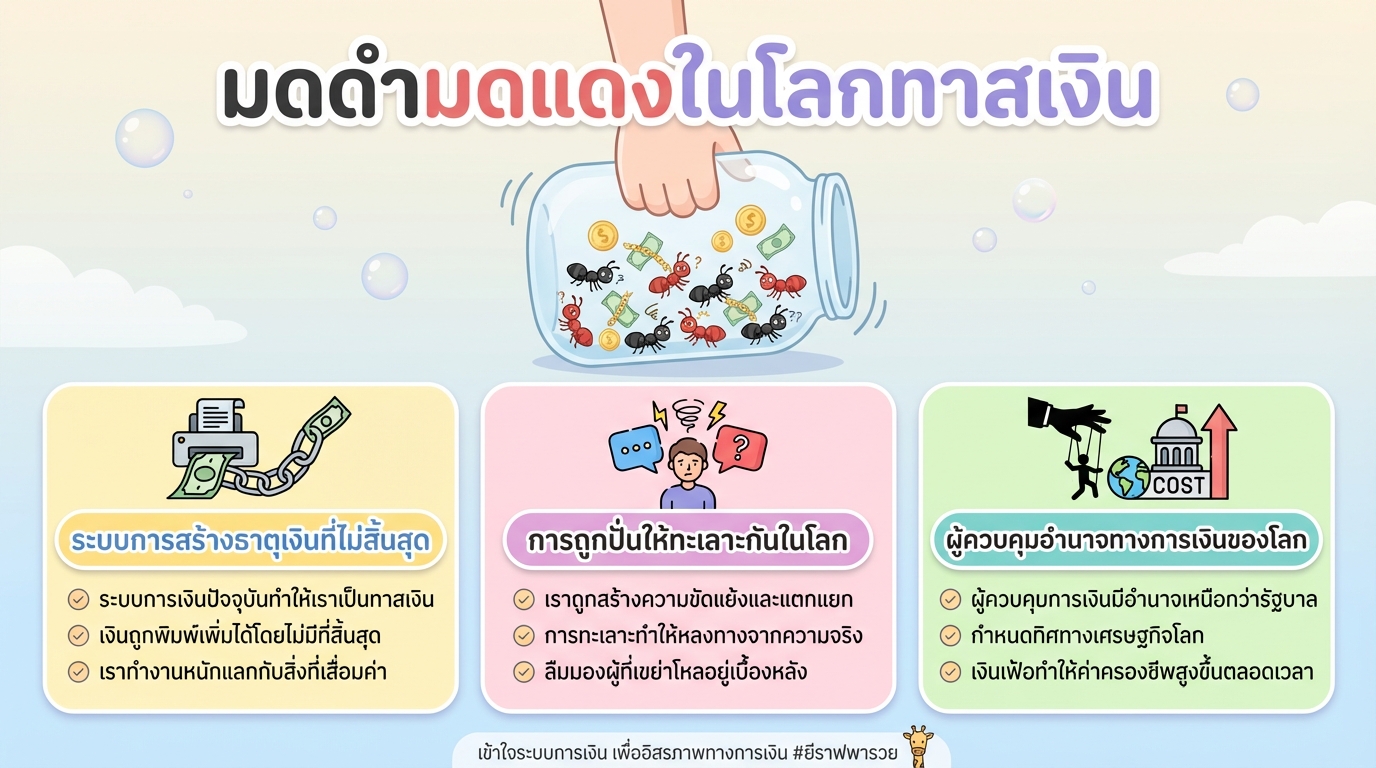 มดดำมดแดงในโลกทาสเงิน: เข้าใจระบบการเงิน เพื่ออิสรภาพทางการเงิน #ยีราฟพารวย