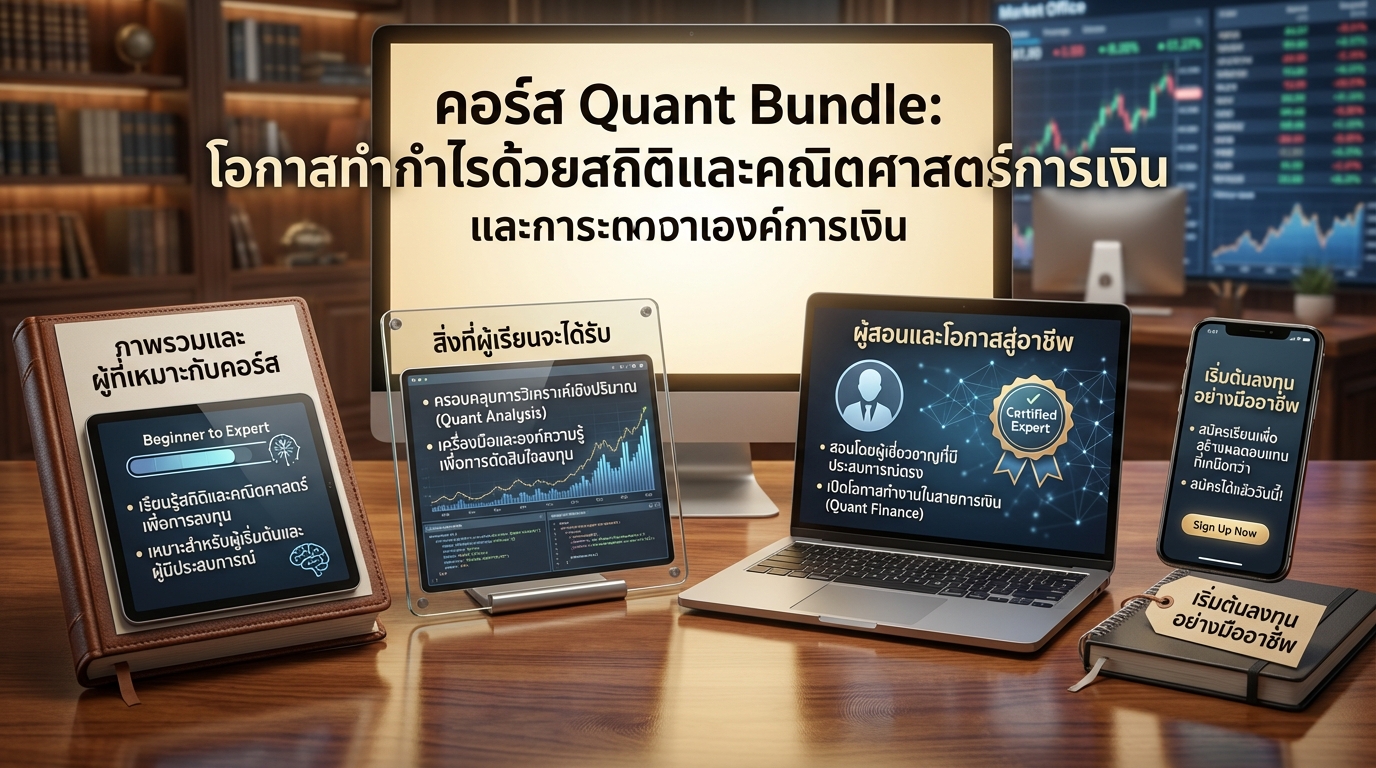 คอร์ส Quant Bundle: เจาะลึกการลงทุนด้วยสถิติและคณิตศาสตร์การเงิน