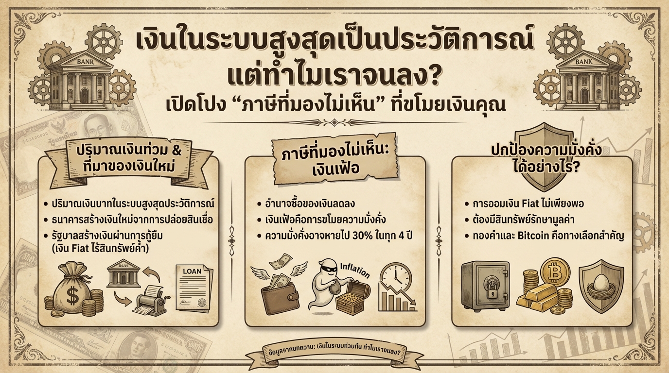 เงินในระบบท่วมท้น ทำไมเราจนลง? เปิดโปง “ภาษีที่มองไม่เห็น”