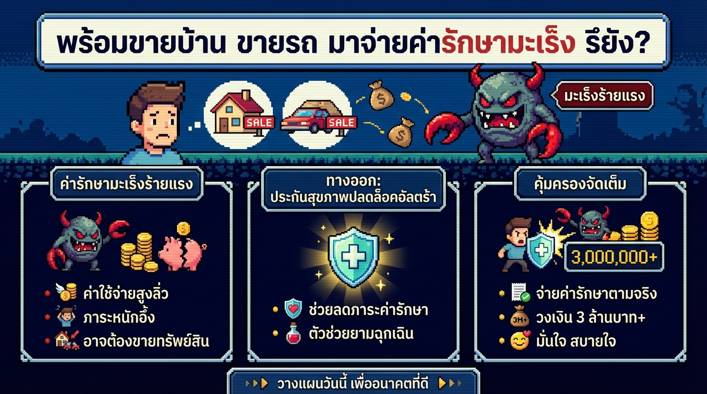 พร้อมขายบ้าน ขายรถ? เตรียมเงินค่ารักษามะเร็งอย่างไรดี