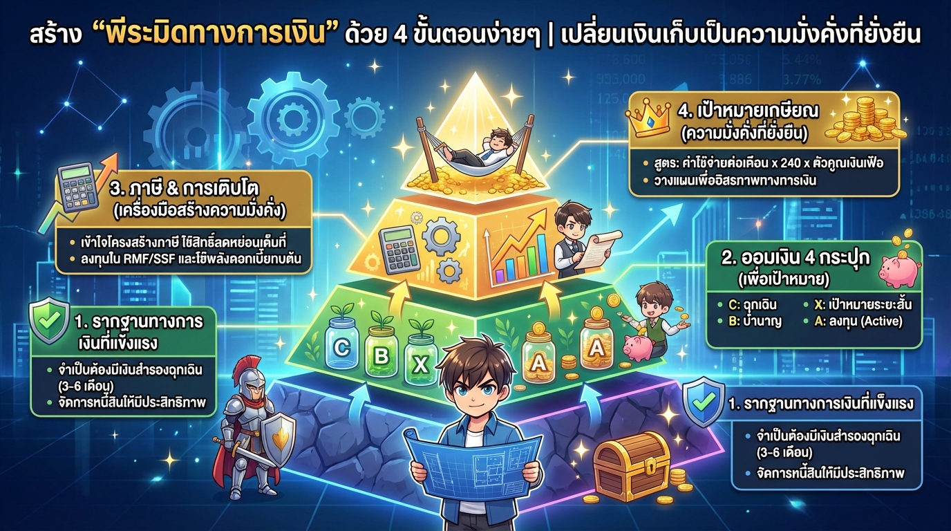 สร้างพีระมิดทางการเงิน: 4 ขั้นตอนสู่ความมั่งคั่งที่ยั่งยืน