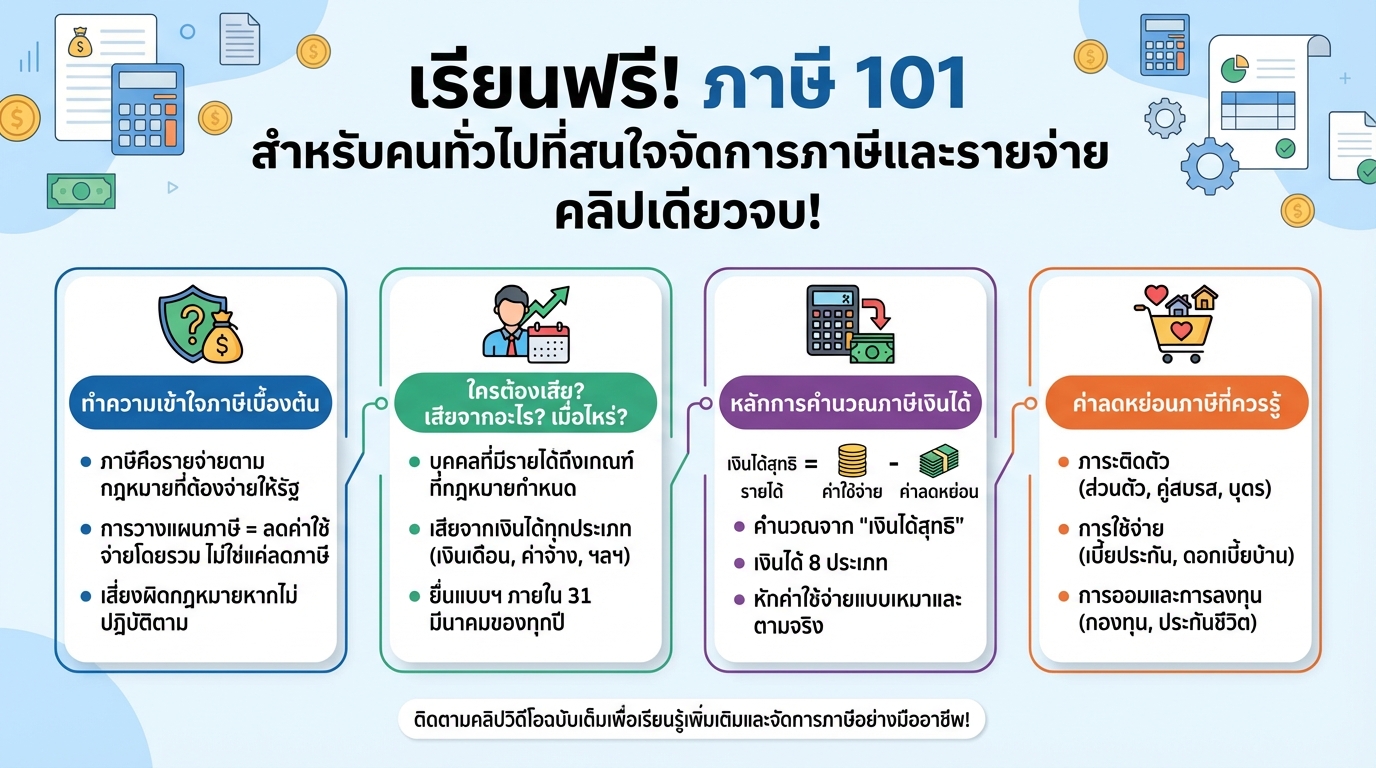 เรียนฟรี! ภาษี 101: คู่มือภาษีฉบับสมบูรณ์สำหรับคนทั่วไป