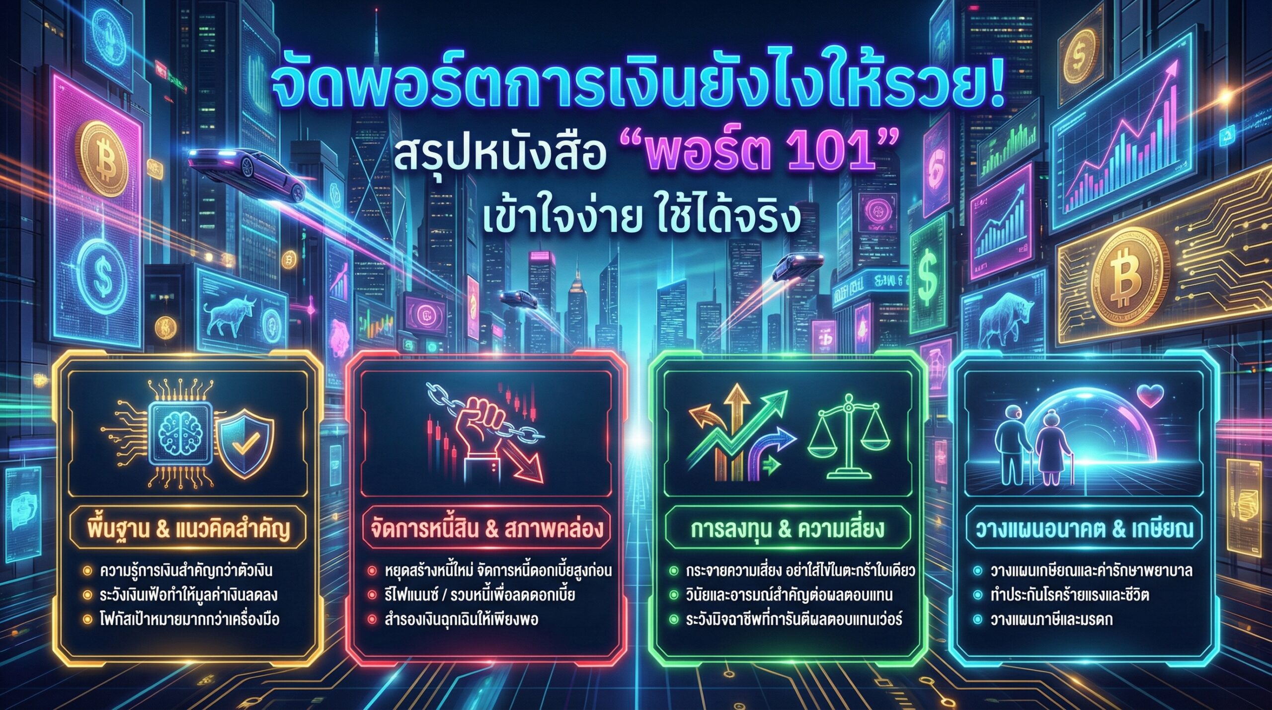 จัดพอร์ตการเงินให้รวย! สรุป “พอร์ต 101” เข้าใจง่าย ใช้ได้จริง