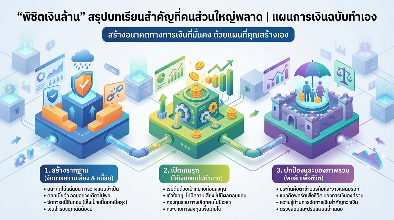 “พิชิตเงินล้าน” สรุปบทเรียนสำคัญที่คนส่วนใหญ่พลาด | แผนการเงินฉบับทำเอง