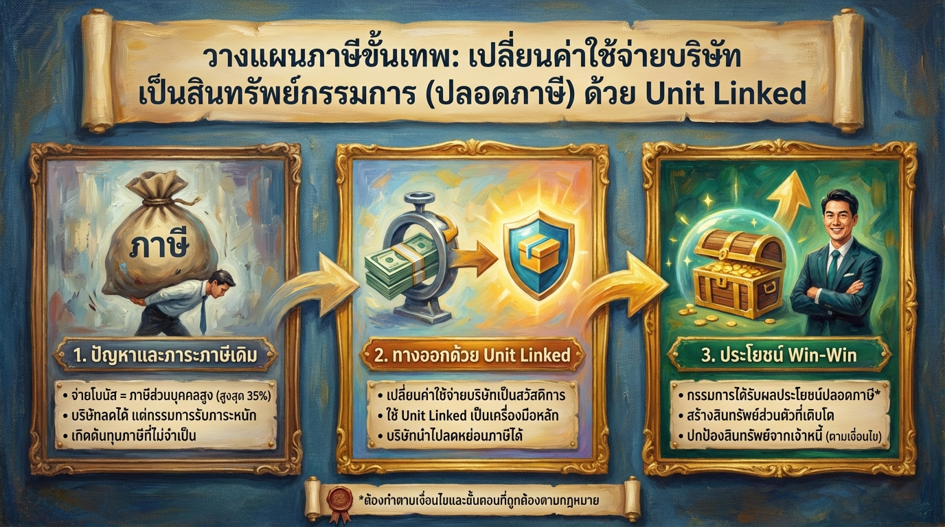 วางแผนภาษีขั้นเทพ: เปลี่ยนค่าใช้จ่ายบริษัท เป็นสินทรัพย์กรรมการ (ปลอดภาษี)